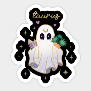 Taurus Crystal & Plant Ghost Sticker